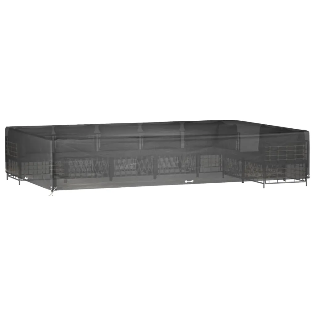 Telo Copri Mobili da Giardino vidaXL 325x205x60 cm Nero Anti-Pioggia - 11