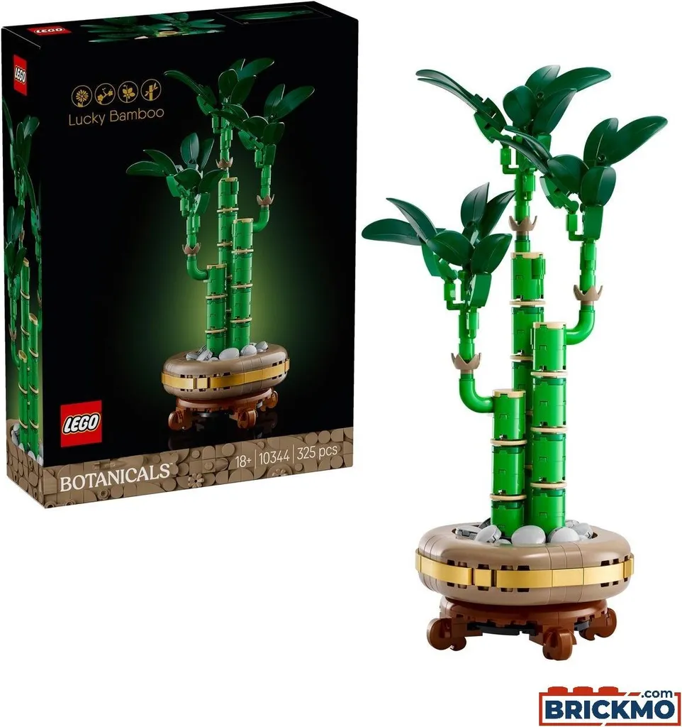 LEGO 10344 Botanicals Bambou de la Chance, Kit de Construction Déco Zen - 45