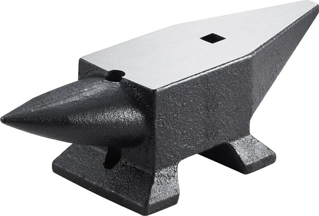 Cast Steel Anvil, 22 Lbs(10kg) Single Horn Anvil with Large Countertop and Stable Base, High Hardness Rugged Round Horn Anvil Blacksmith, for Bendi...