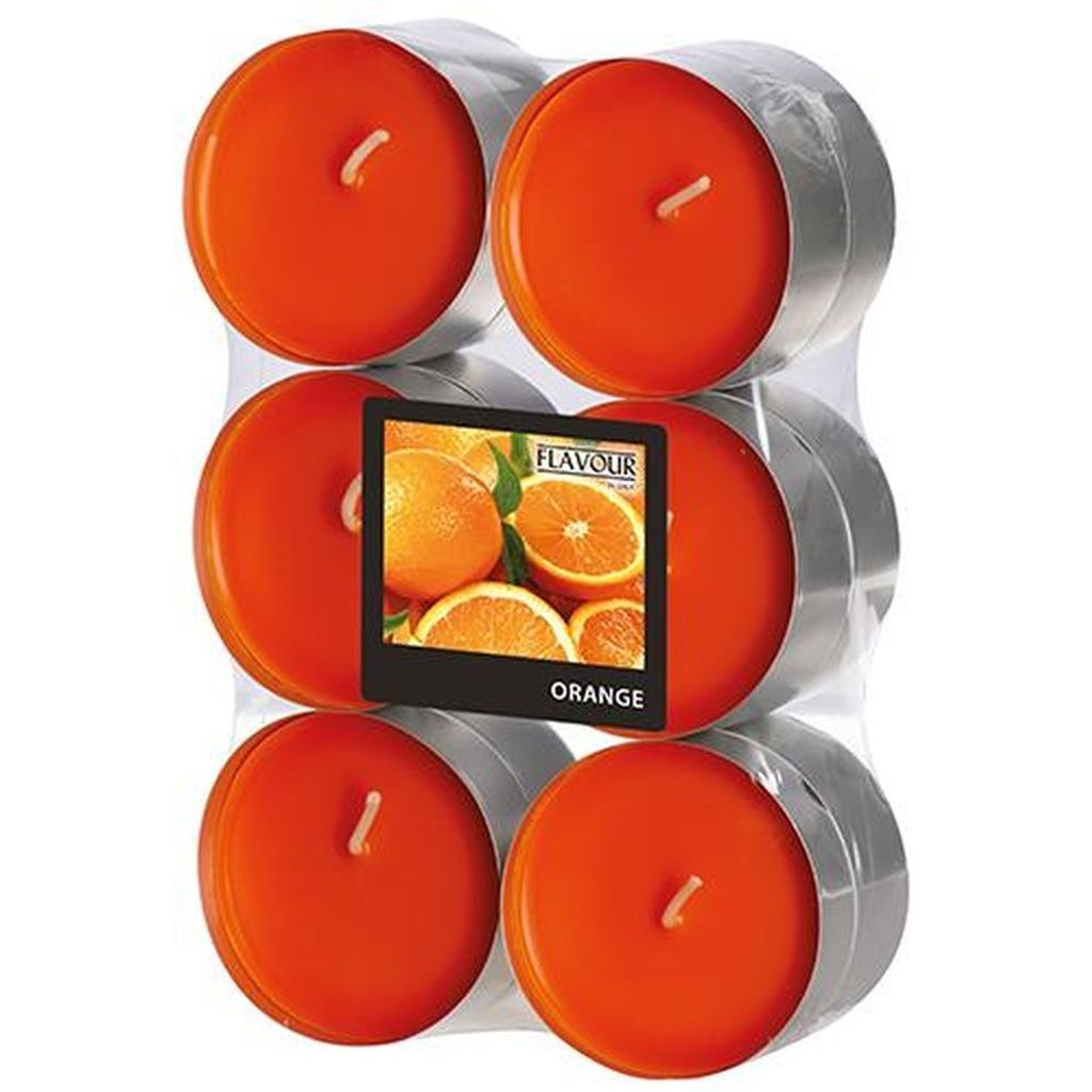 12 "Flavour by GALA" Maxi Duftlichte Ø 58 mm · 24 mm orange Produktbild 