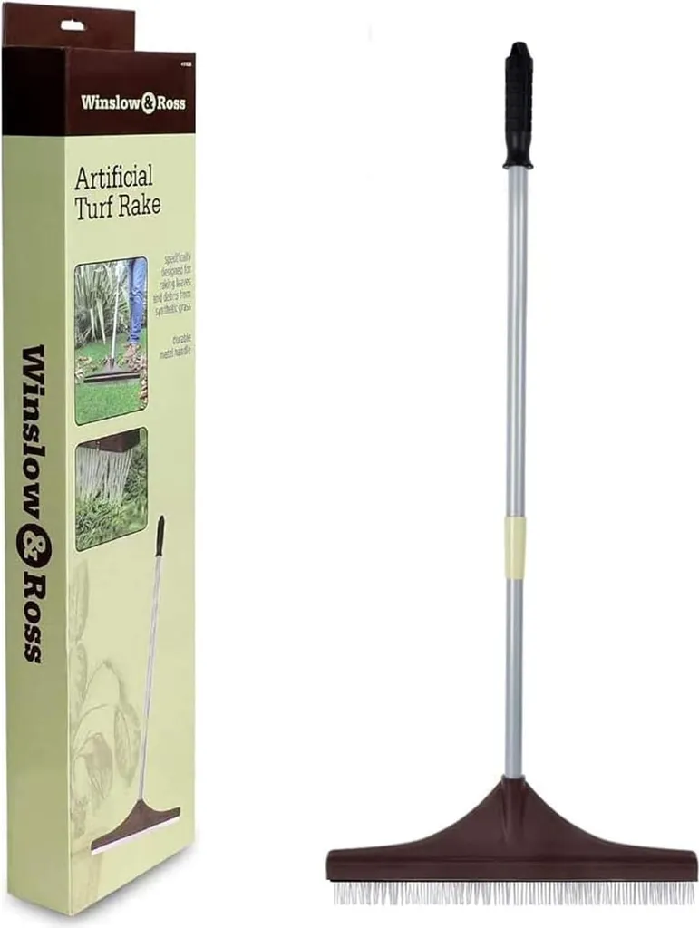 Balai de jardin télescopique pour gazon synthétique et tapis extérieurs