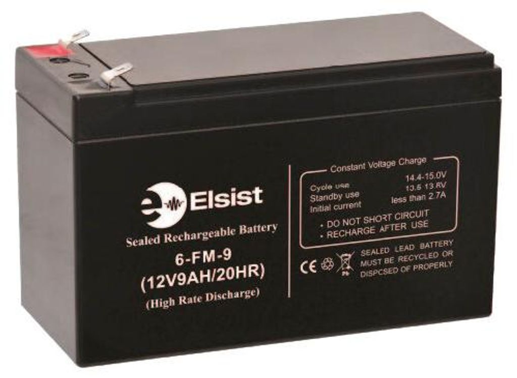 Elsist BT009R Batteria  Acido piombo (VRLA) 12 V 9 Ah Immagine del prodotto 