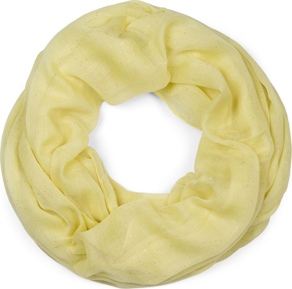 styleBREAKER Damen Loop Schal mit Glitzer-Effekt | Einfarbiger Schlauchschal aus weicher Viskose | Leicht & Elegant | 87 x 93 cm