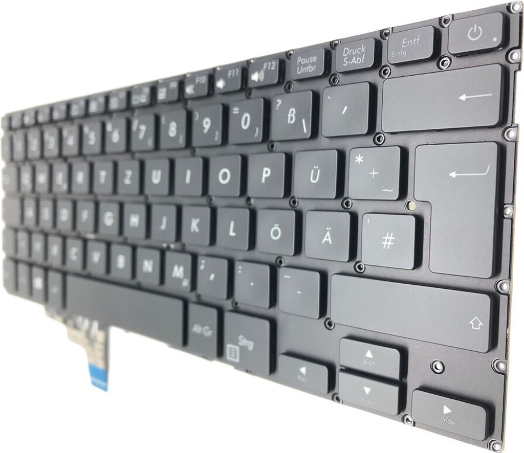 DEUTSCHE - Schwarz Tastatur Keyboard mit Beleuchtung kompatibel für Asus ZenBook 13 UX331UA