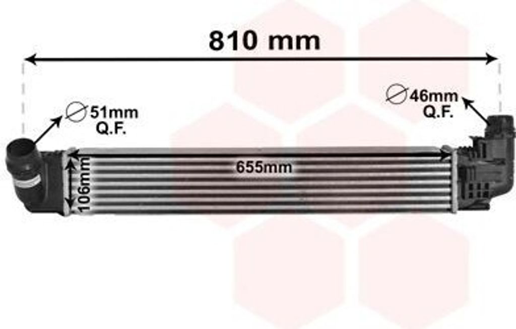 VAN WEZEL 15004009 Ladeluftkühler LLK für DACIA DUSTER Turbo Intercooler