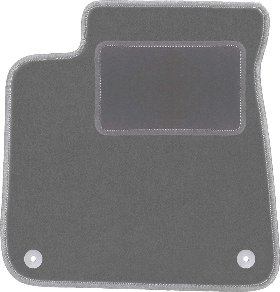 Fahrerfußmatte Velours graphit passend für Audi A8 D4 (2009-2017, Limousine) – mit Befestigungen – passgenau
