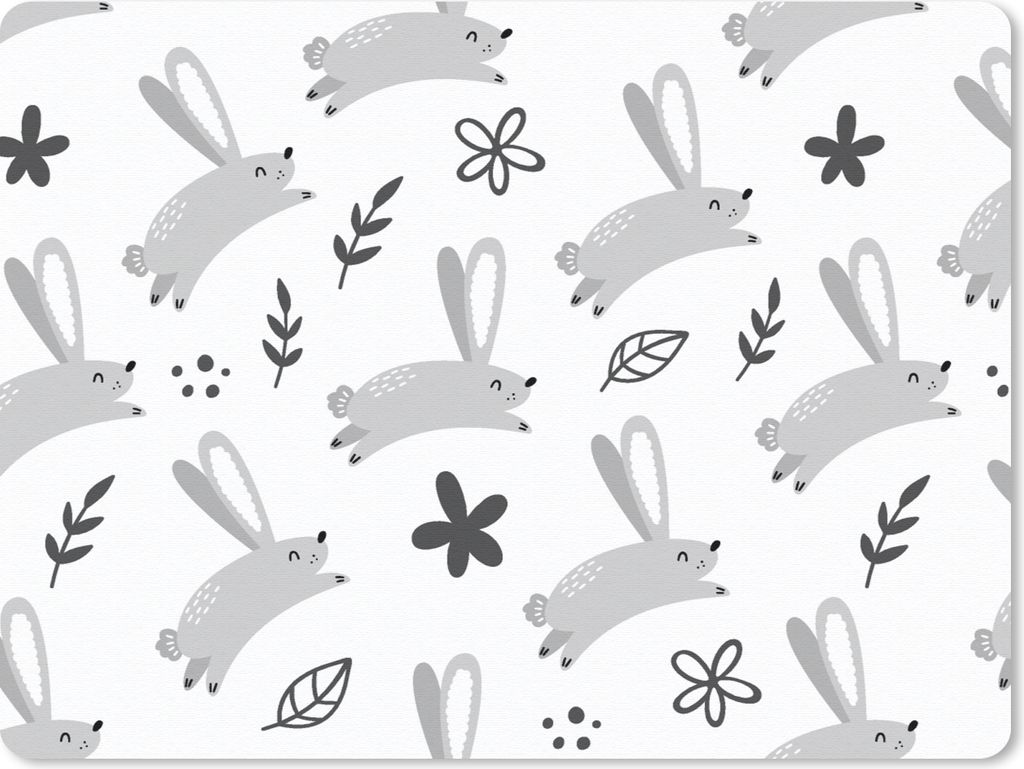 MuchoWow® Mauspad Mousepad Hase - Tiere - Muster 40x30 cm - Produktbild 