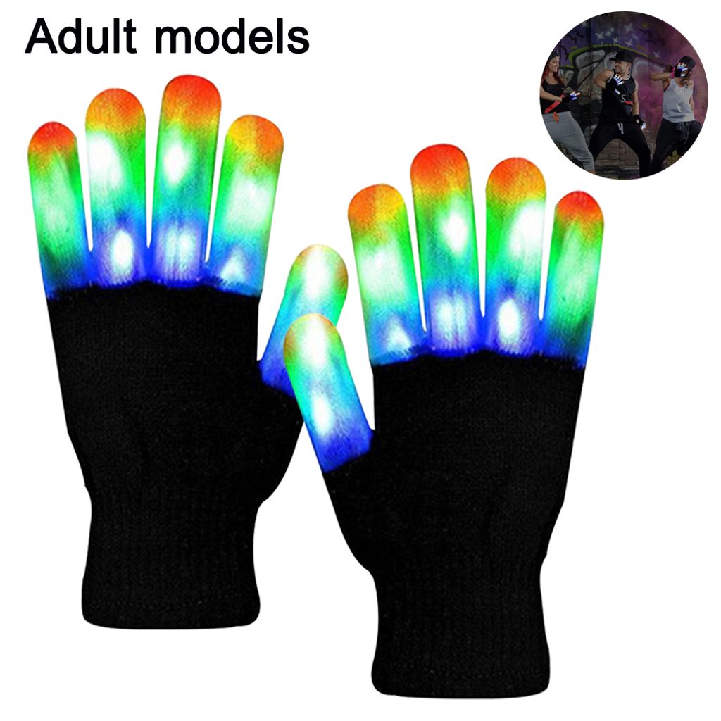 LED Handschuhe, 6 Modi Leuchtende Handschuh