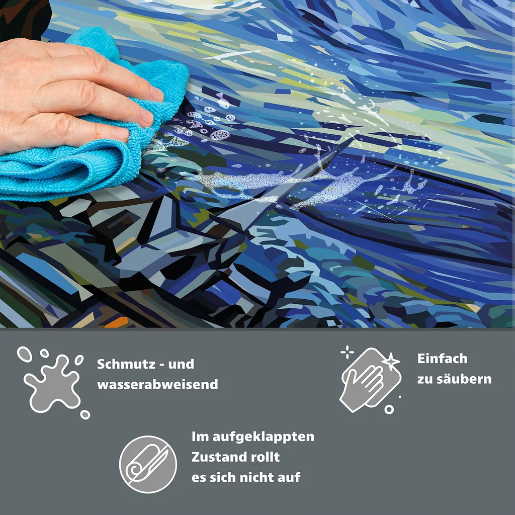 DarHaus Piastra Copertura Stufe 90x52 cm - Tappetino Induzione Blu - 7