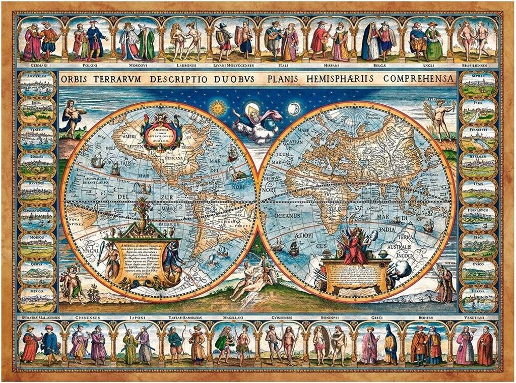 CASTORLAND Puzzle Weltkarte 1639, 2000 Teile