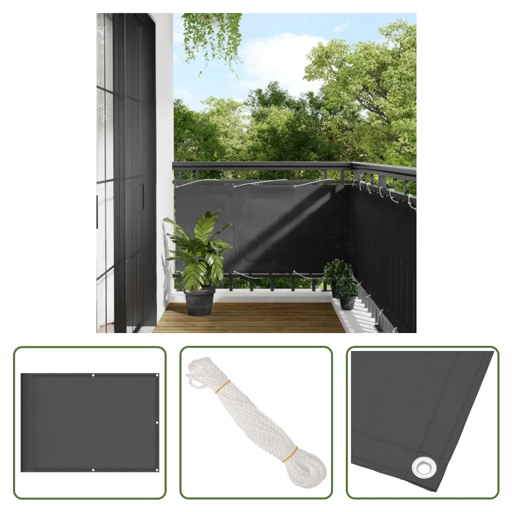 Paravento Esterno Antracite 75x700 Oxford PU - Protezione UV