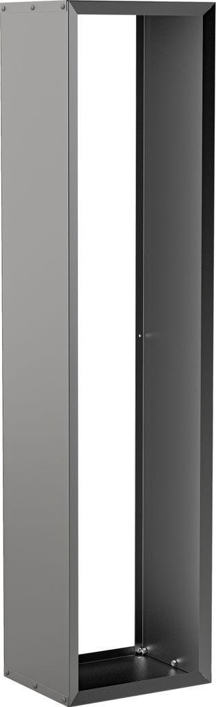 hiyard Wooker High Brennholzregal – Kaminholzregal / Holzlagersystem / 49 x 199 cm / matt-schwarz