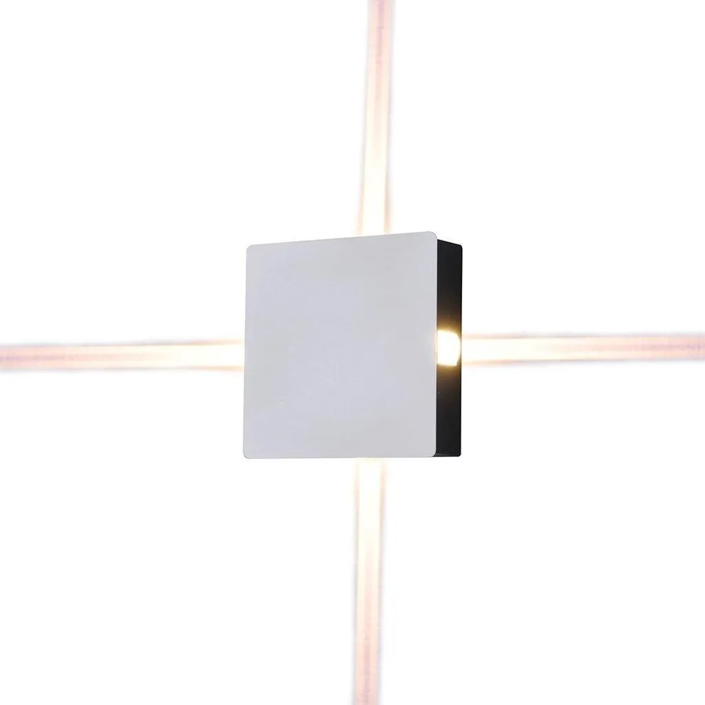 Applique murale LED carrée 4W VT-704 V-TAC 3000K Blanche IP65 440lm