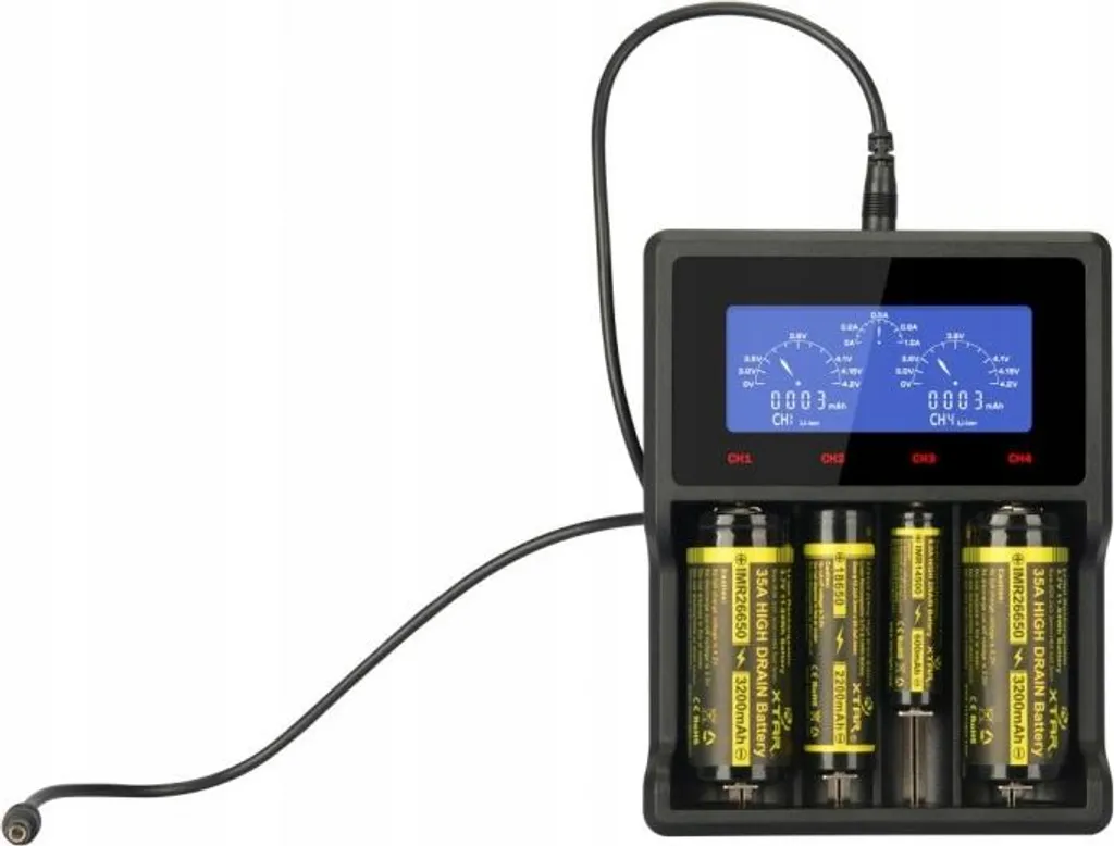 Chargeur Accu XTAR VC4 à 4 Slots avec Écran LCD et Alimentation USB Rapide - 19