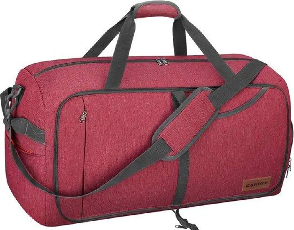 Sac de voyage pliable 65 L ultra léger noir avec grande capacité 60cm