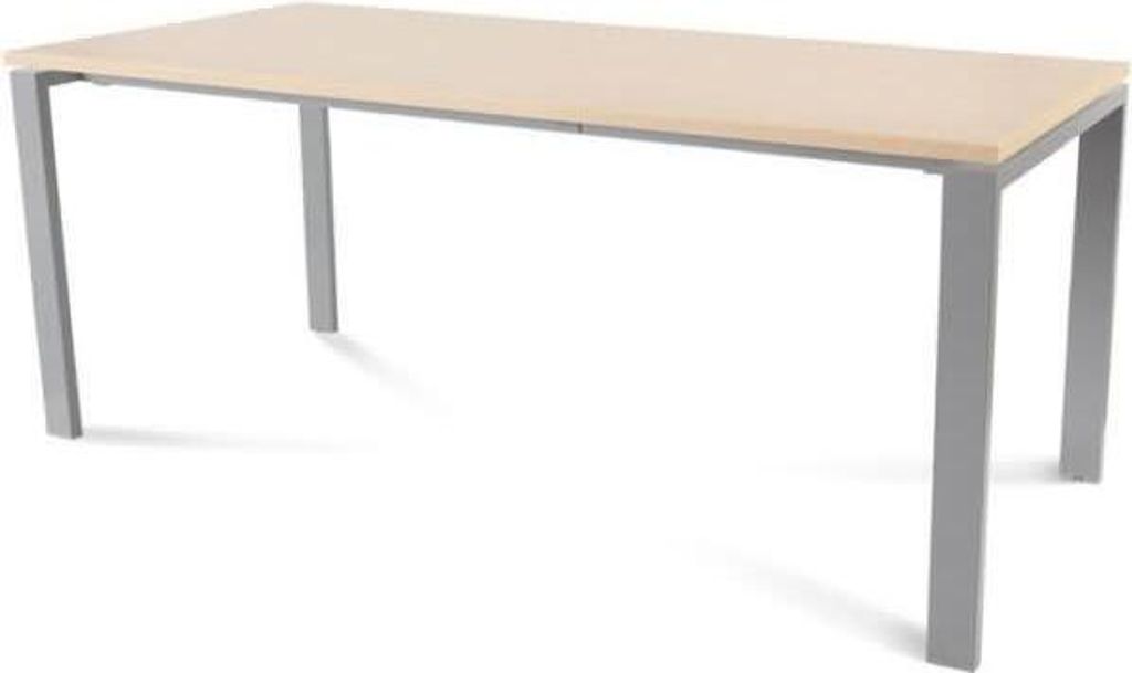 Schreibtisch Total BxTxH 180x80x73cm Gestell grau Platte Melamin buche.