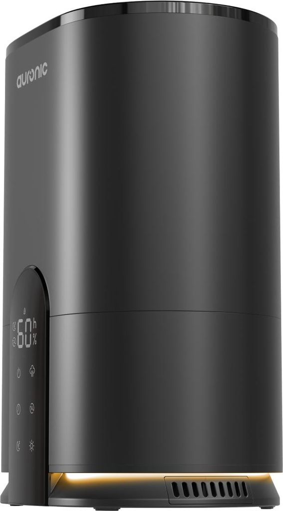 Auronic Luftbefeuchter - 4 Liter - 40m² - Geeignet für Wohnzimmer, Büro, Schlafzimmer, Babyzimmer und mehr - Mit Aromatherapie - BPA-frei - Schwarz