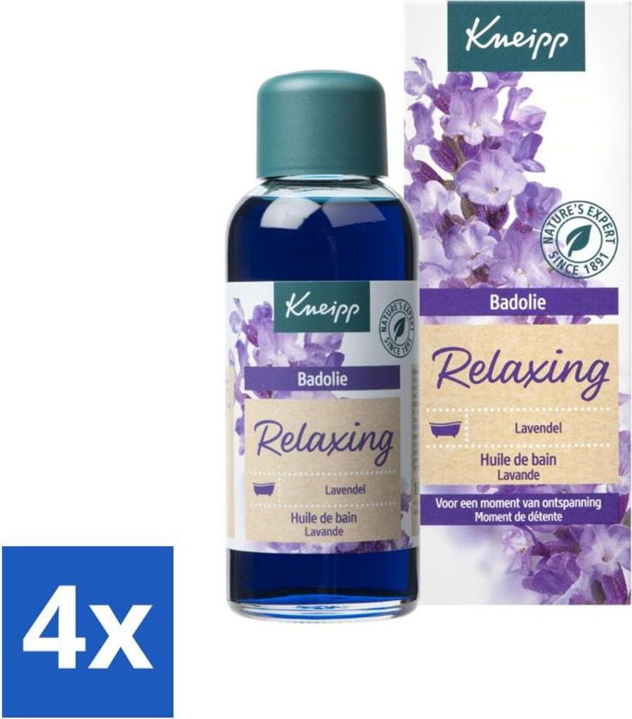 Kneipp - Badeöl - Lavendel - Entspannender Duft - 100 ml - Vorteilspack - 4 Stücke