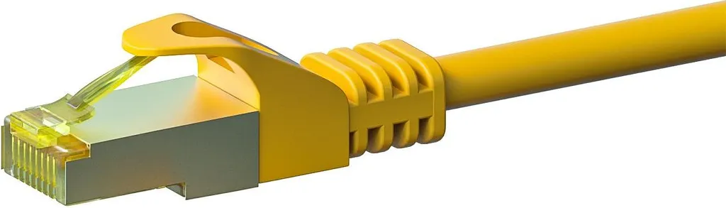 Câble Réseau Jaune 5m RJ45 CAT 7 S/FTP - Idéal pour Gaming et Vidéo 4K/8K