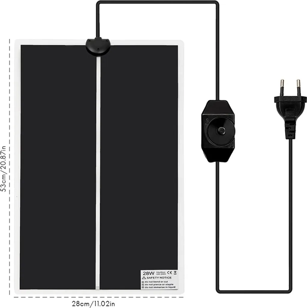 Piastra Riscaldante 28W per Rack e Terrari Grandi - Controllo Termico