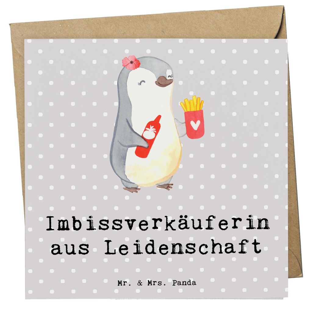 Mr. & Mrs. Panda Glückwunschkarte Imbissverkäuferin Produktbild 