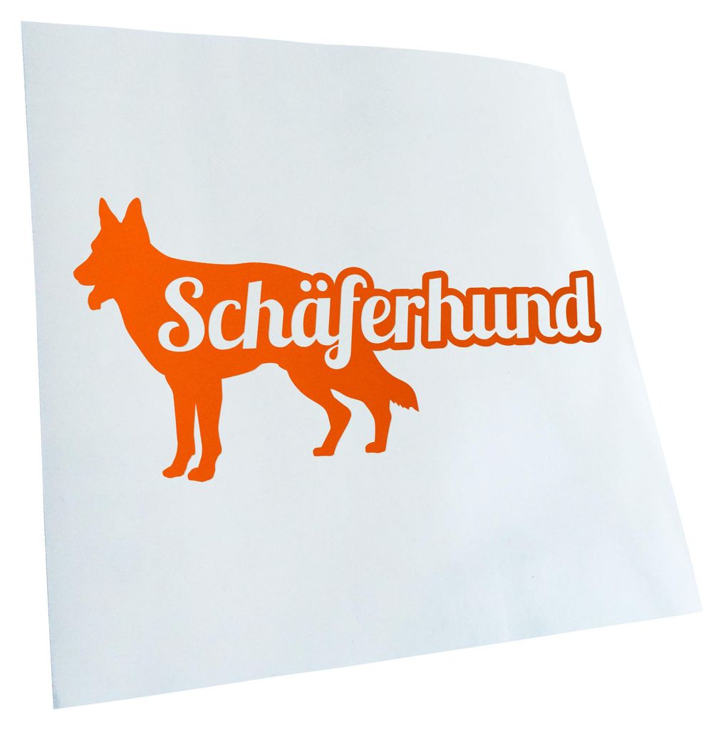 Kiwistar - Autoaufkleber - Schäferhund mit Name Hund Heckscheibenaufkleber - Aufkleber für Auto Kfz Fahrrad, LKW, Truck Mofa
