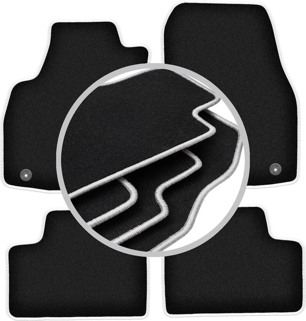 CARLUX-SILVER Autofußmatten für: Opel Astra H Limousine, Schrägheck, Kombi, TwinTop, Cabrio, Coupé (2003-2010)