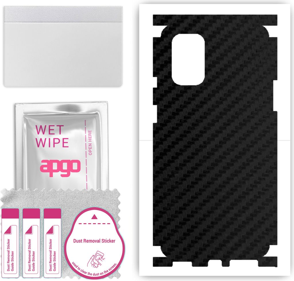 apgo Rückseite + Seiten Schutzfolie, Skin, kompatibel mit OnePlus 8T, Hinten Displayschutzfolie aus Vinylfolie, kratzfest, einfache Montage - Schw...