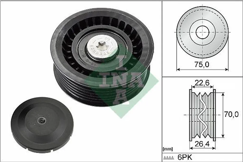 INA 532 0344 10 Galet de Renvoi Courroie pour Z4 E85 OE 11287509508