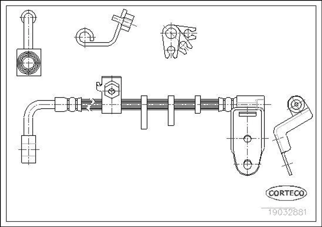 Flexible de frein renforcé CORTECO 19032881, qualité OE 4509565