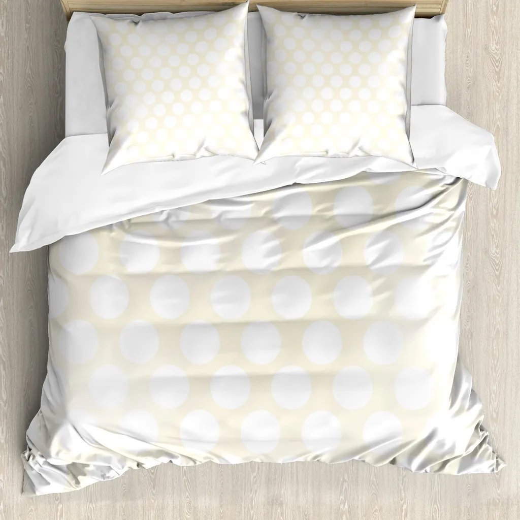 Set Letto ABAKUHAUS Pois Avorio: Qualità Professionale Anallergica