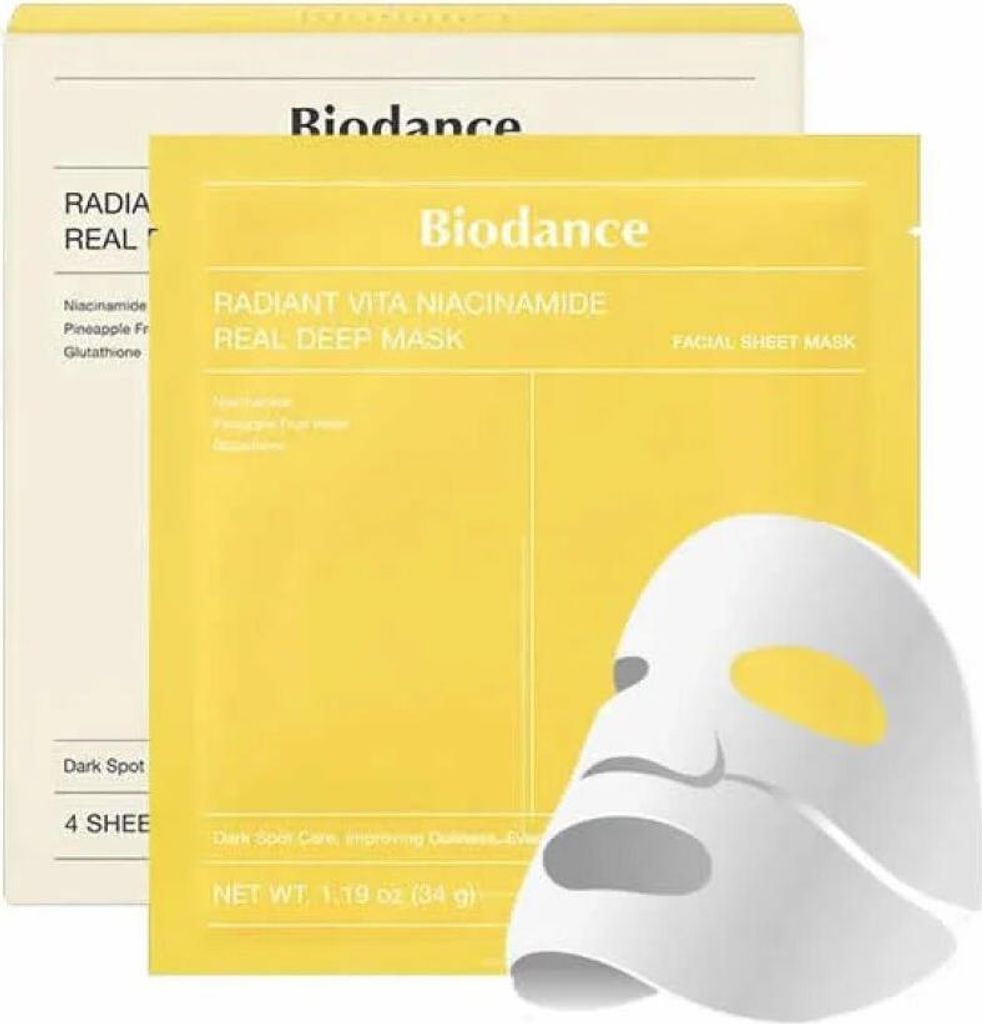 Biodance Radiant Vita Niacinamide Diepwerkende Masker, set Productafbeelding 