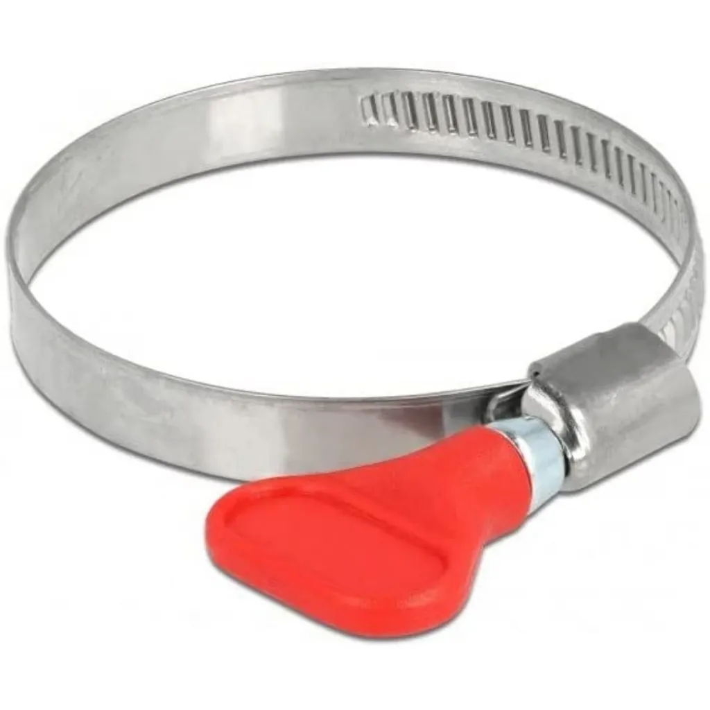 Collier de Serrage 40-60mm Delock avec Écrou Papillon Rouge x5 Unités