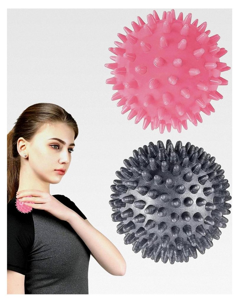 Massageball-Set mit Noppen für Fuß, Hand und Rücken