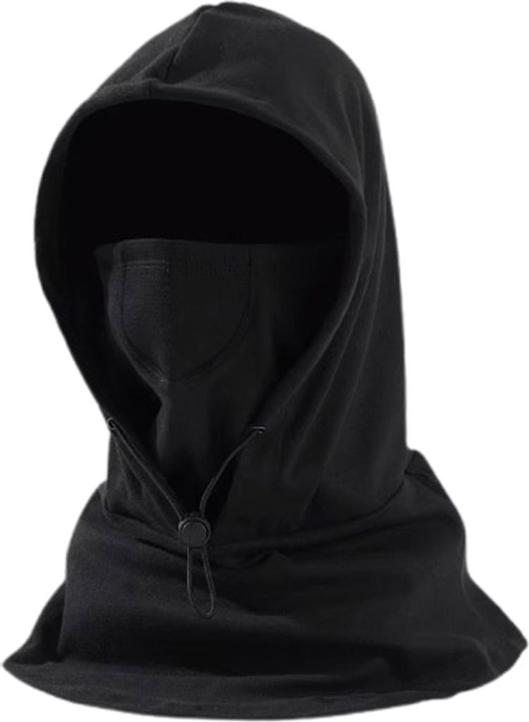 Sturmhaube für den Winter, für Damen, mit Gesichtsschutz, Uni, warm, winddicht, Radfahren, verstellbarer Kordelzug, umfassender Schutz, Outdoor-R...