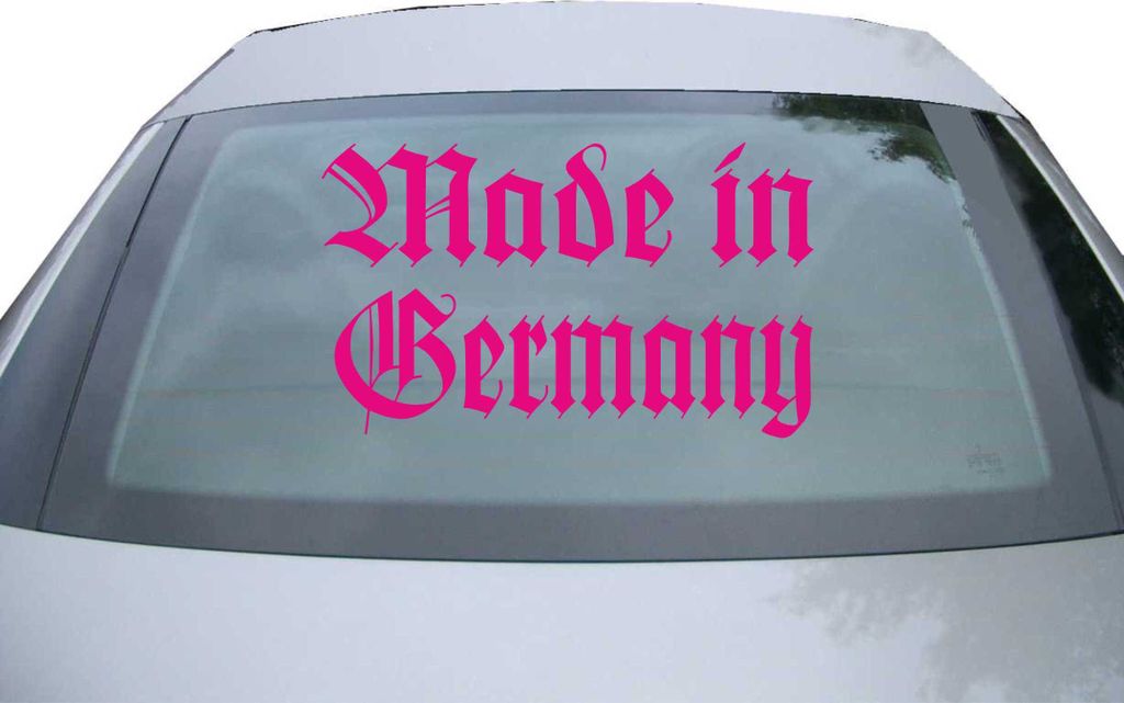 Indigos UG - Aufkleber Heckscheibe & Motorklappe DE6964 - pink - 600x360 mm - Germany - Auto Scheiben Fenster Heckklappe Tuning Racing JDM - Die cut