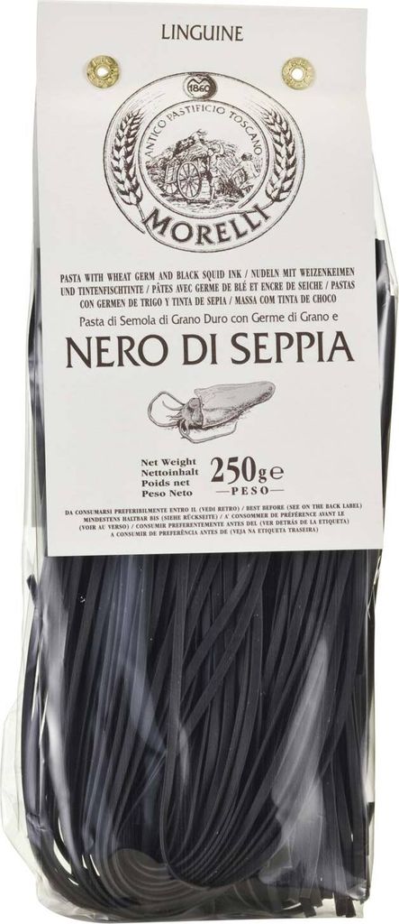 Morelli Linguine al Nero di Seppia/Tintenfisch 250 gr. Produktbild 