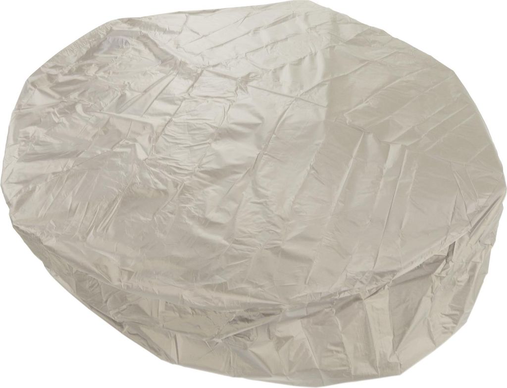 Outdoor-Möbel-Staubschutzhüllen Runde Badewannenabdeckung 190 Silber Polyester-Taft Whirlpool-Wasserdichte Abdeckung 210 x 30 cm Beige
