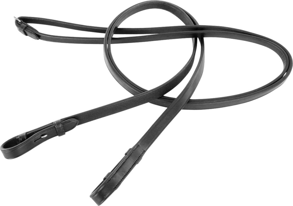 Collegiate einfache Lederzügel IV WB1197 (137cm) (Schwarz)