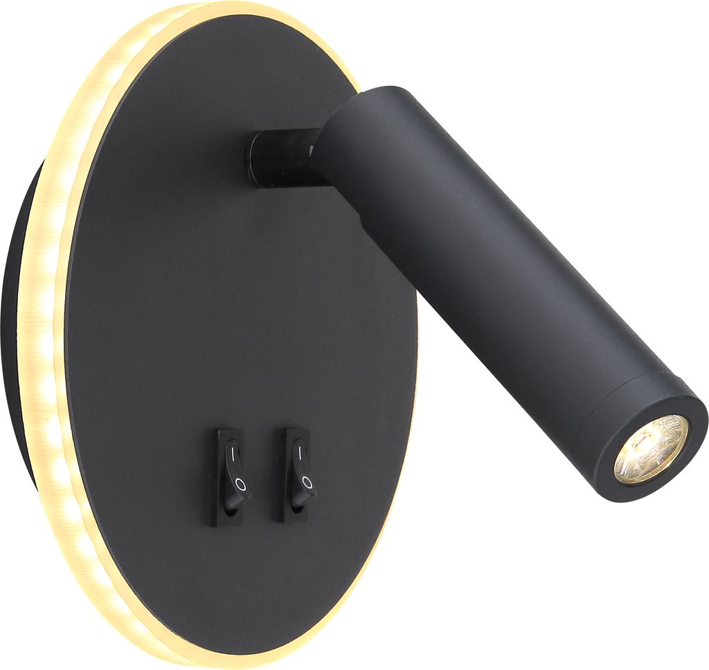 Globo Lighting Wandleuchte Metall schwarz, LED
