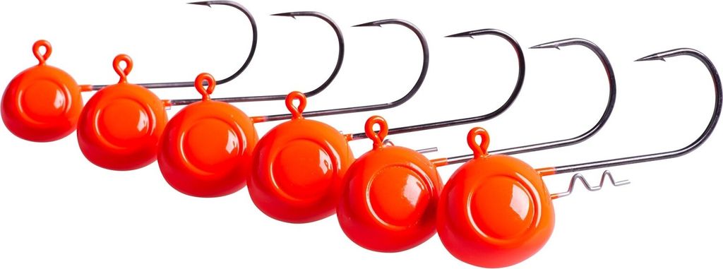Savage Gear Rattle Jig Head rot UV - Jigkopf mit Rassel, Größe/Gewicht:Gr. 8/0 / 100g
