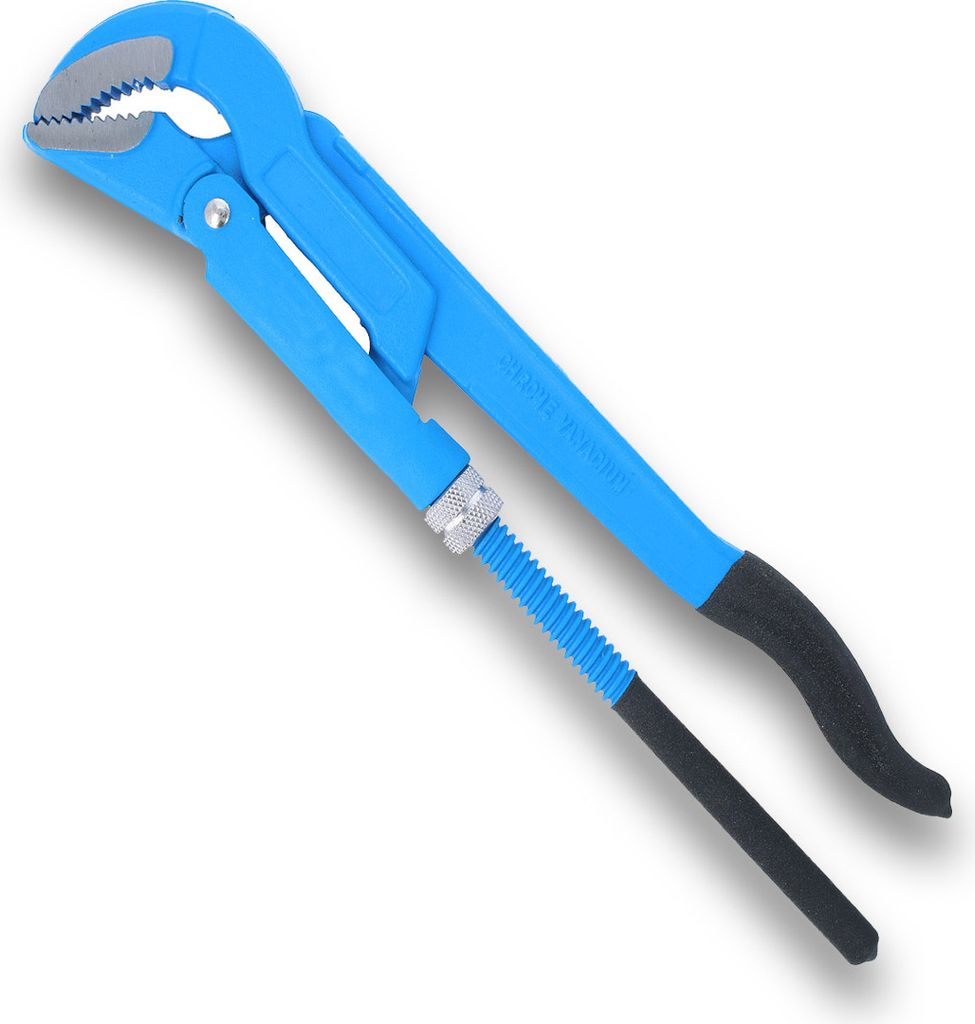 Högert Technik - Verstellbarer Schraubenschlüssel für Rohre 45° 430 mm / 1-1/2" - Verstellschlüssel für Hydraulik- und Montagearbeiten - Schr...