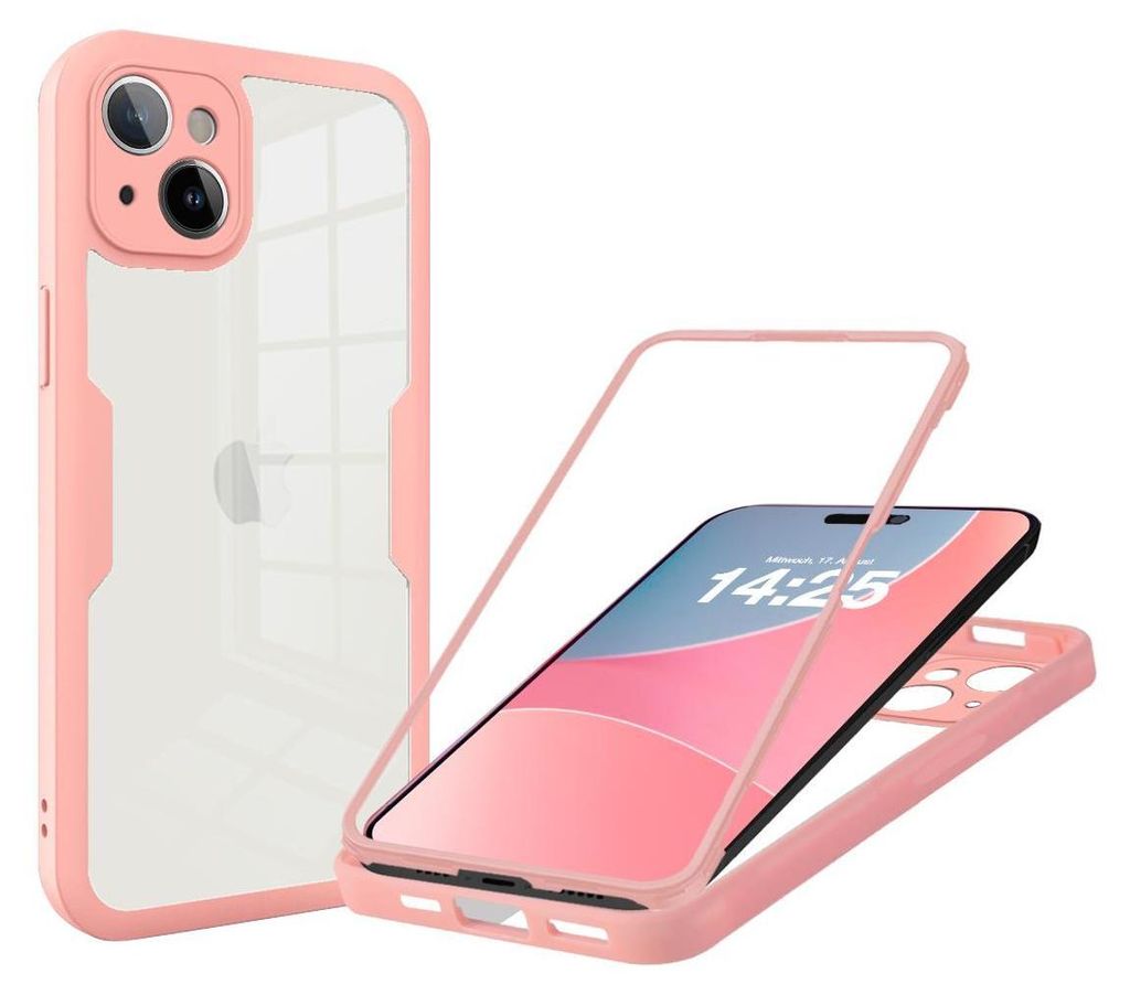 360 Grad Handyhülle für Apple iPhone 15 Full Cover Rundum Produktbild 