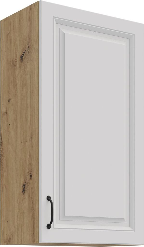 Hängeschrank 50-90 cm Stilo Weiss + Eiche Artisan Küchenzeile Küchenblock Küche