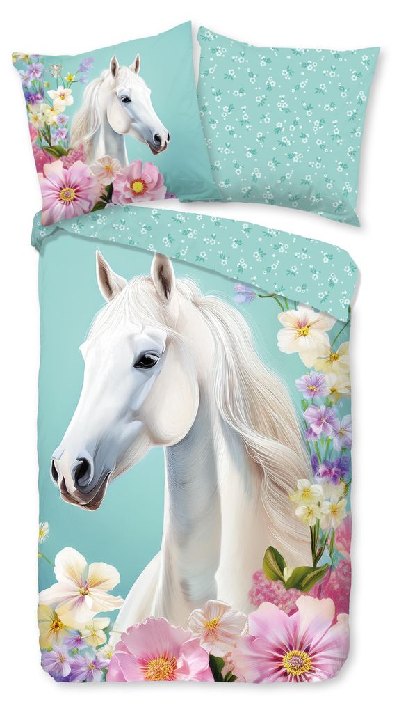 Duvet cover Good Morning 135x200 + 1* 80x80 cm - horse with Produktbild 