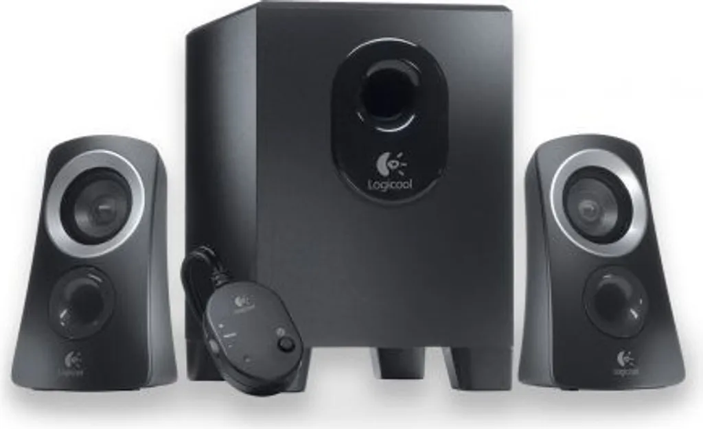 Enceintes PC 2.1 Logitech Z313 Son Multimédia avec Commande Filaire Noir - 2