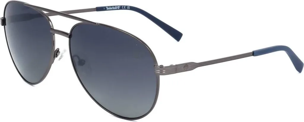 Lunettes Timberland TB9317 12D en métal ruthénium avec verres de 61