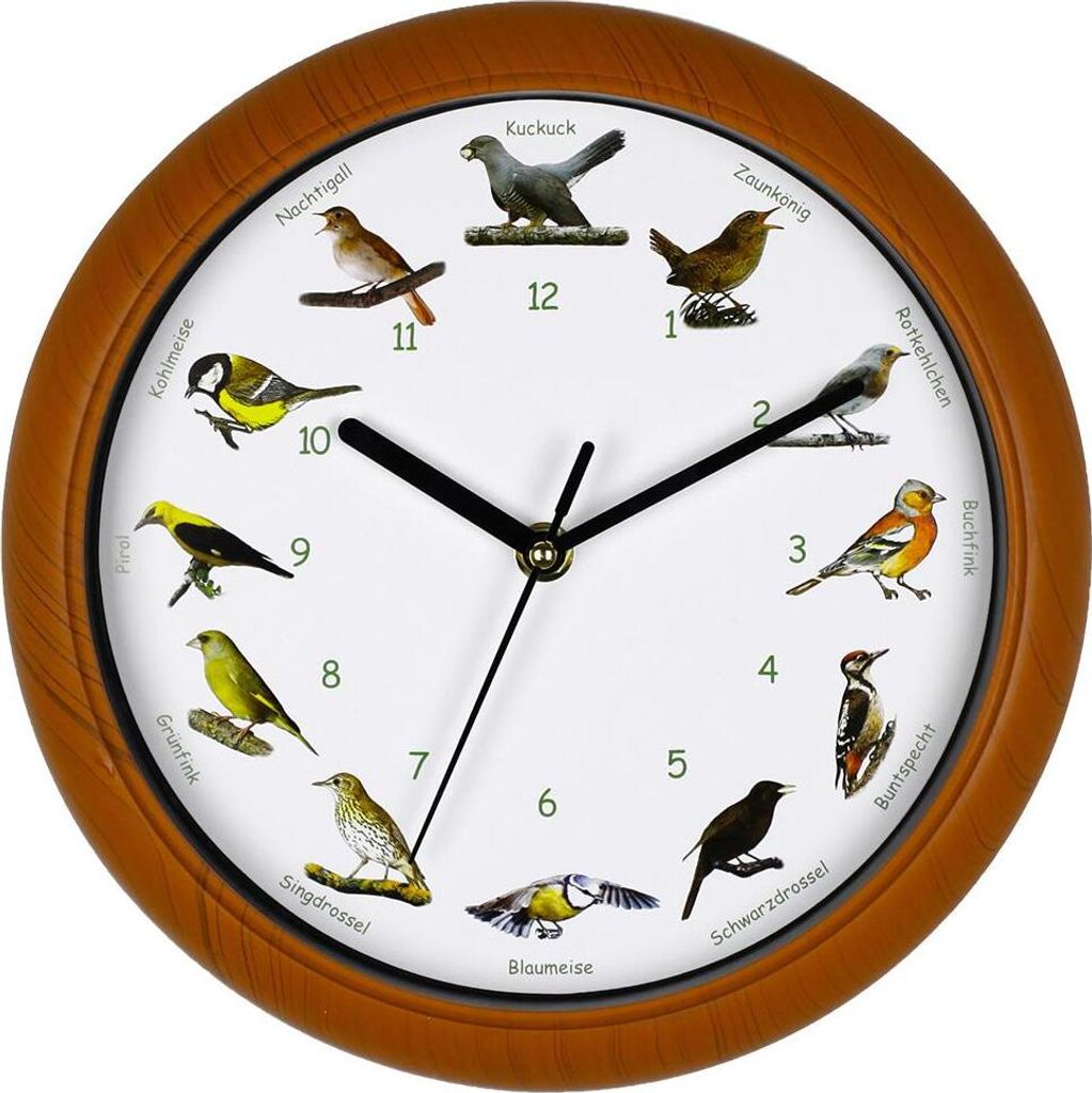 Wanduhr Vogelstimmen Produktbild 