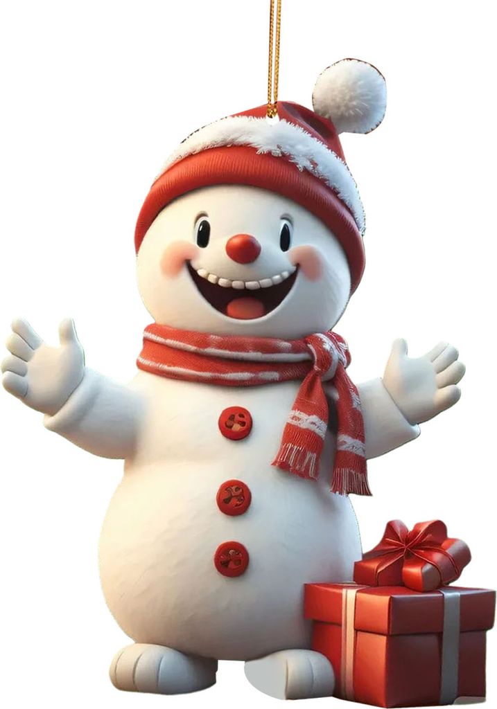 1 Paar Weihnachtsmann-Anhänger, Acryl, bunt, zum Aufhängen, Weihnachtsdekoration, klassischer Weihnachtsmann, festliche Weihnachtsdekoration, Ges...