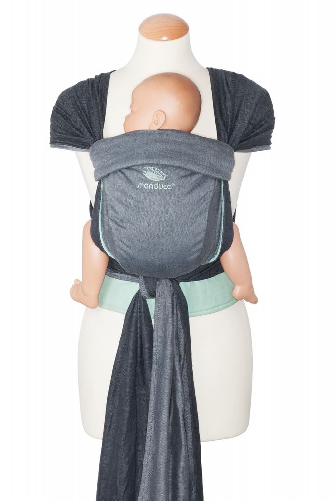 manduca Babytrage Twist Baumwolle (6 Farben) Grey-Mint